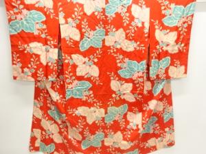 アンティーク　紋錦紗桐模様長襦袢